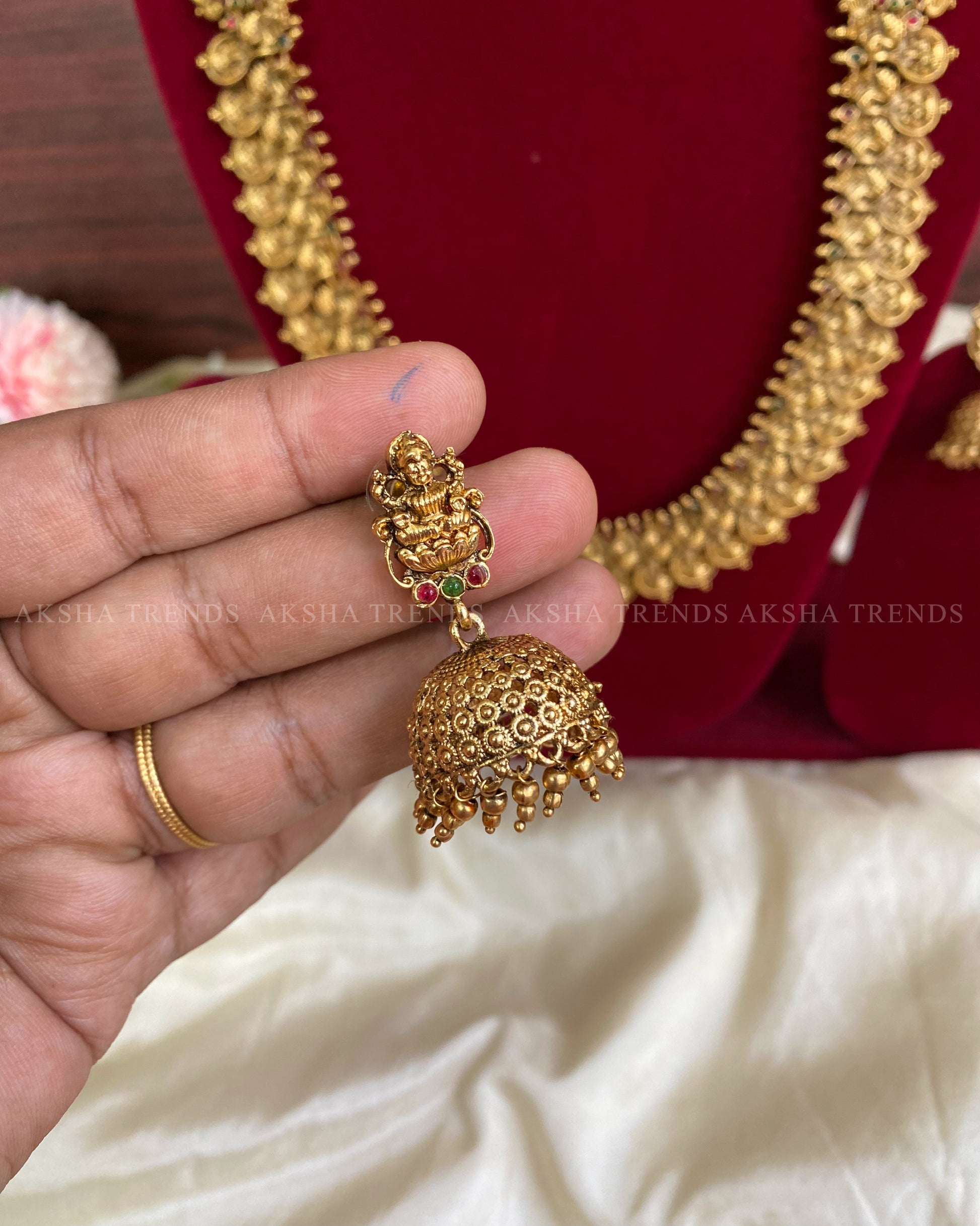 Lakshmi coin bridal Haram Aksha Trends