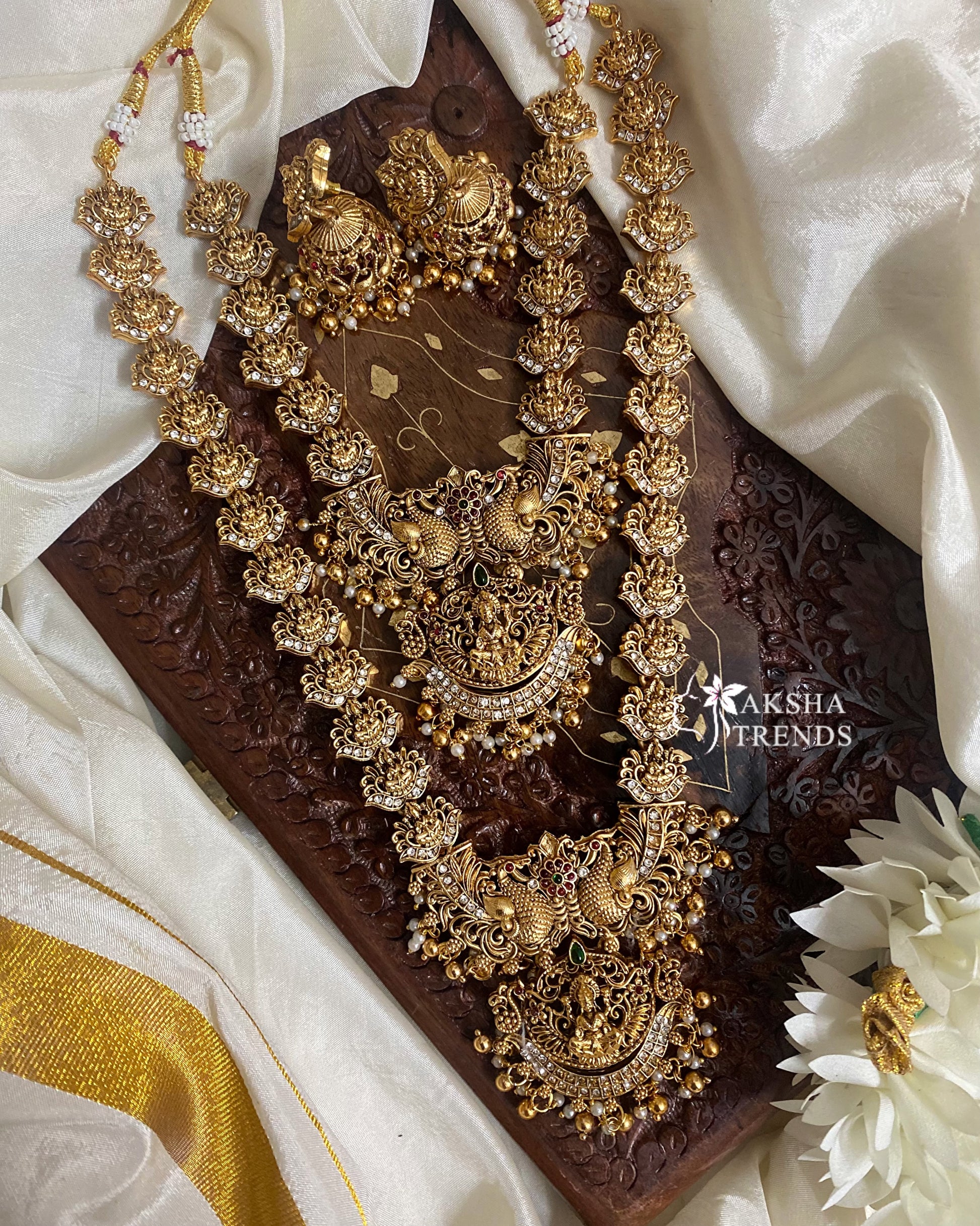 Nagas Temple Bridal Combos -Gold Aksha Trends