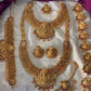 Bridal jewellery with cluster gold beads Aksha Trends
