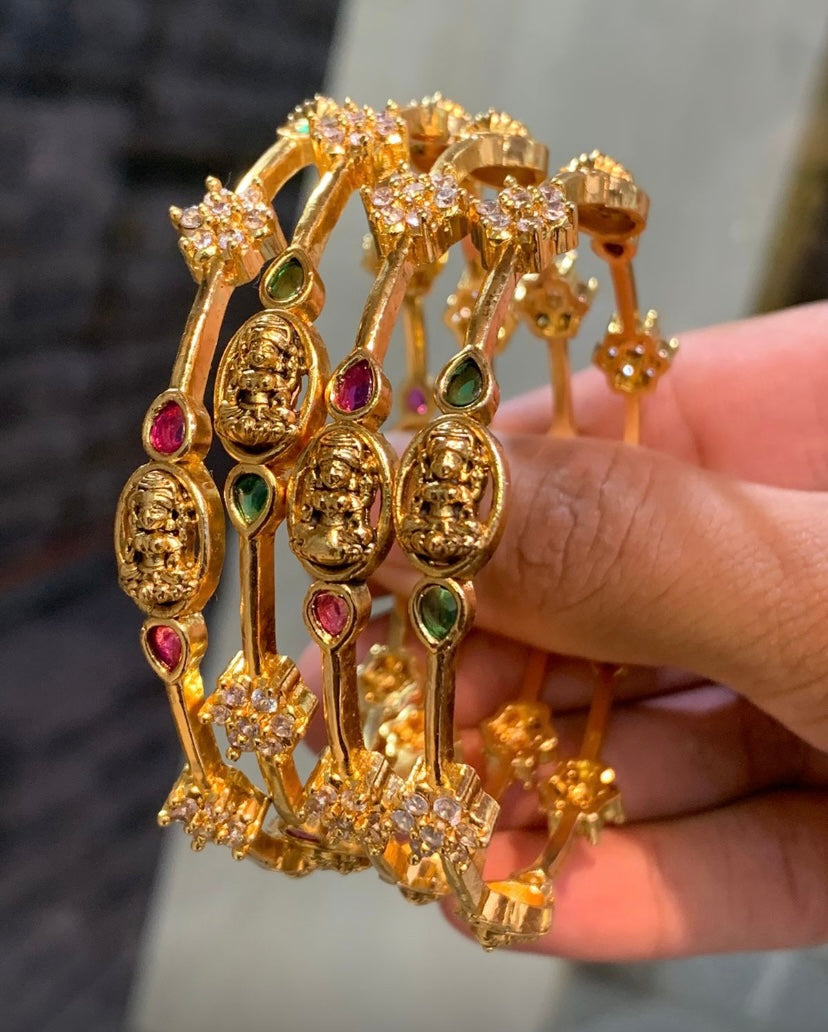 Lakshmi stone bangles (2pc) Aksha Trends