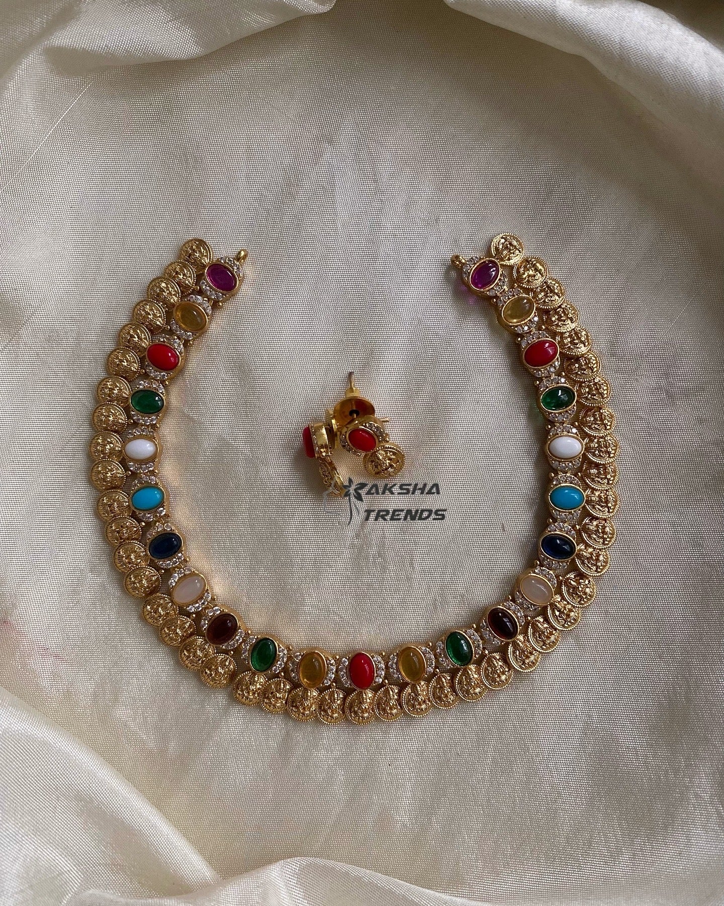 Navratna kasumalai necklace Aksha Trends