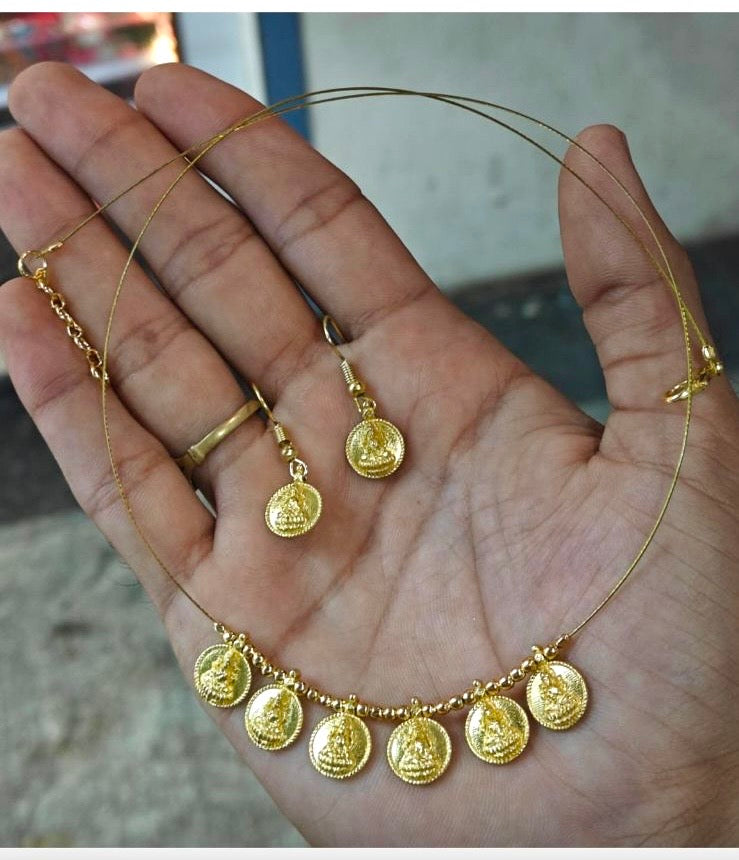 Invisible coin Necklace Aksha Trends