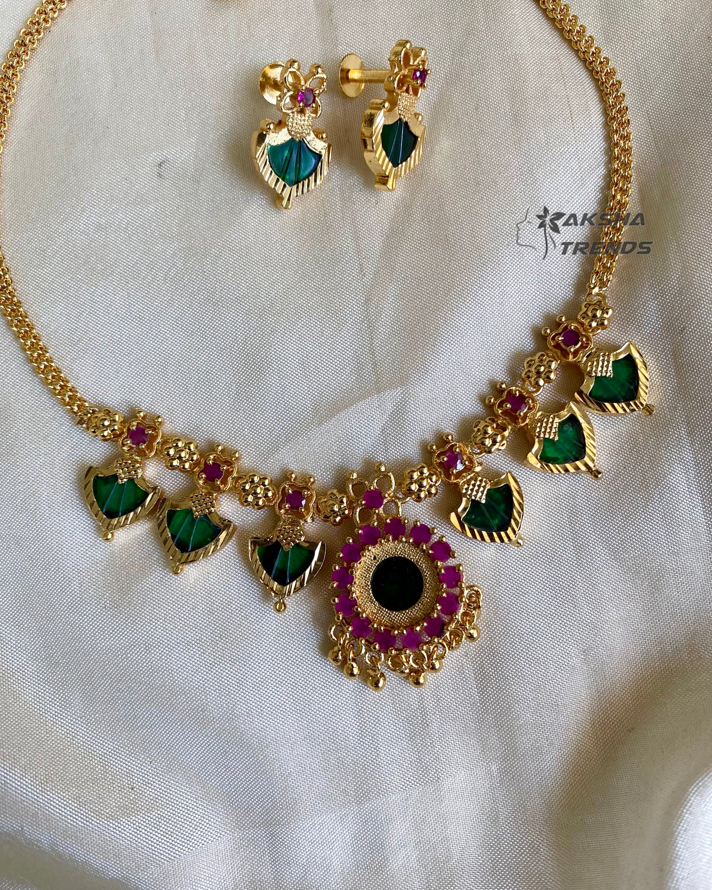 Palaka necklace -Kerala Jewellery Aksha Trends