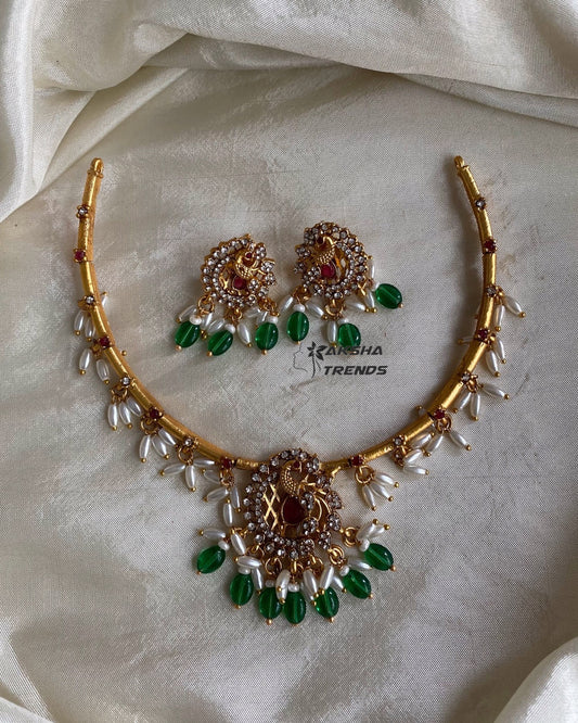 Peacock hasli choker Aksha Trends