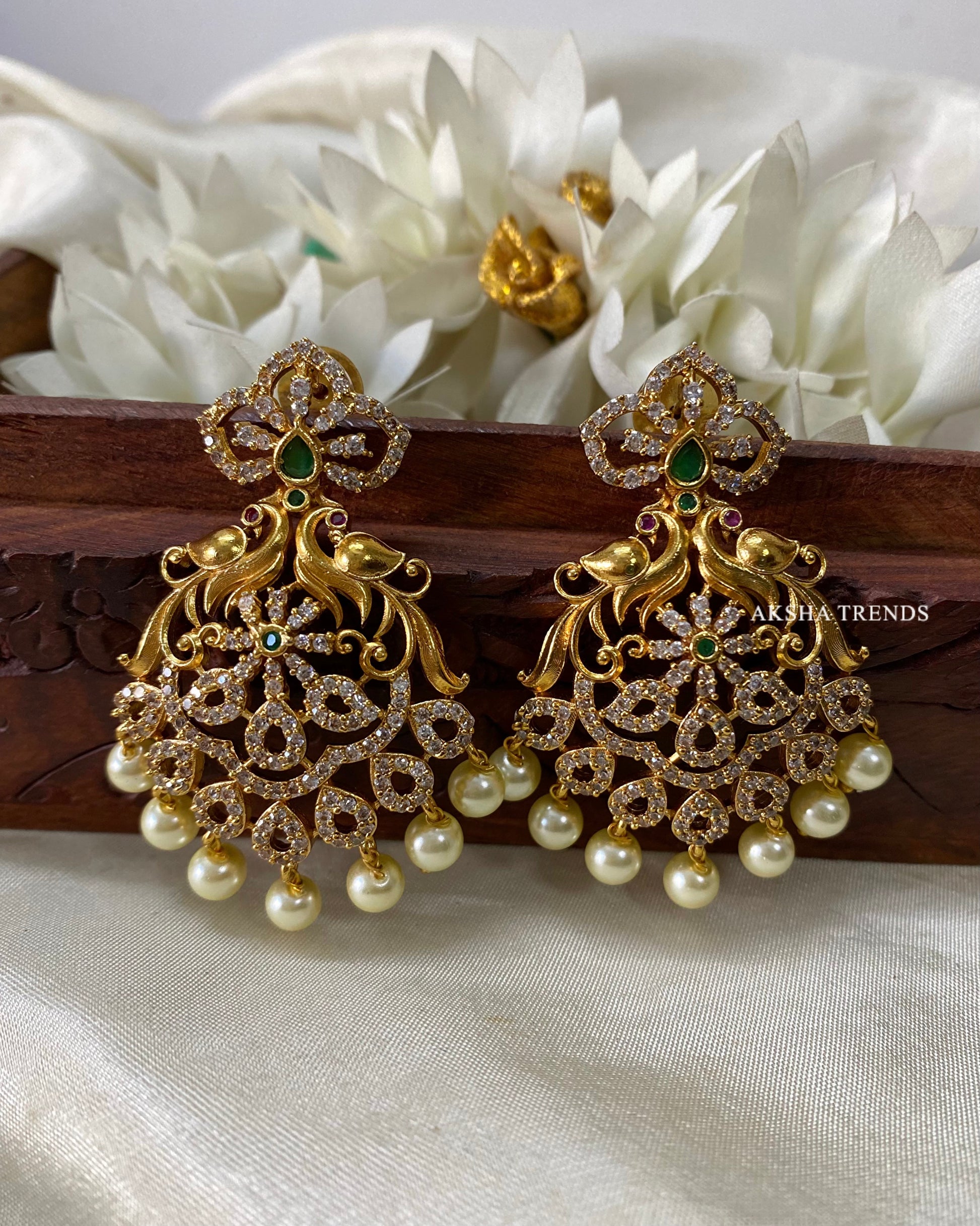 Thogai diamond earrings Aksha Trends