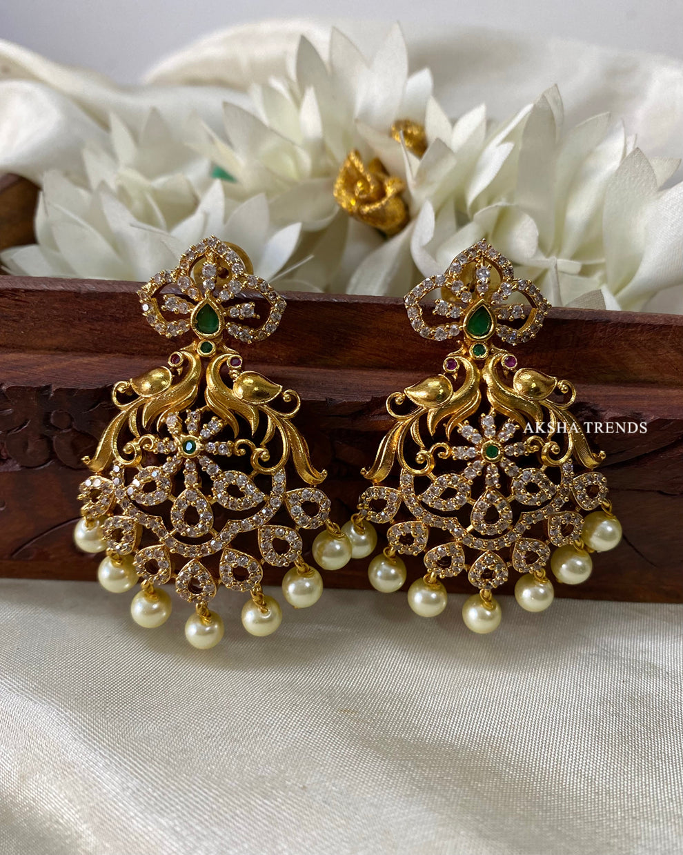 Thogai diamond earrings Aksha Trends 
