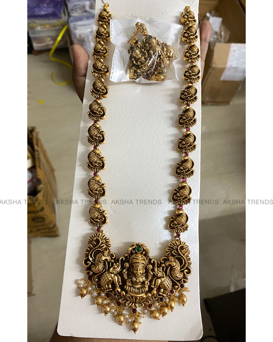 Nagas temple bridal haram -Gold Aksha Trends