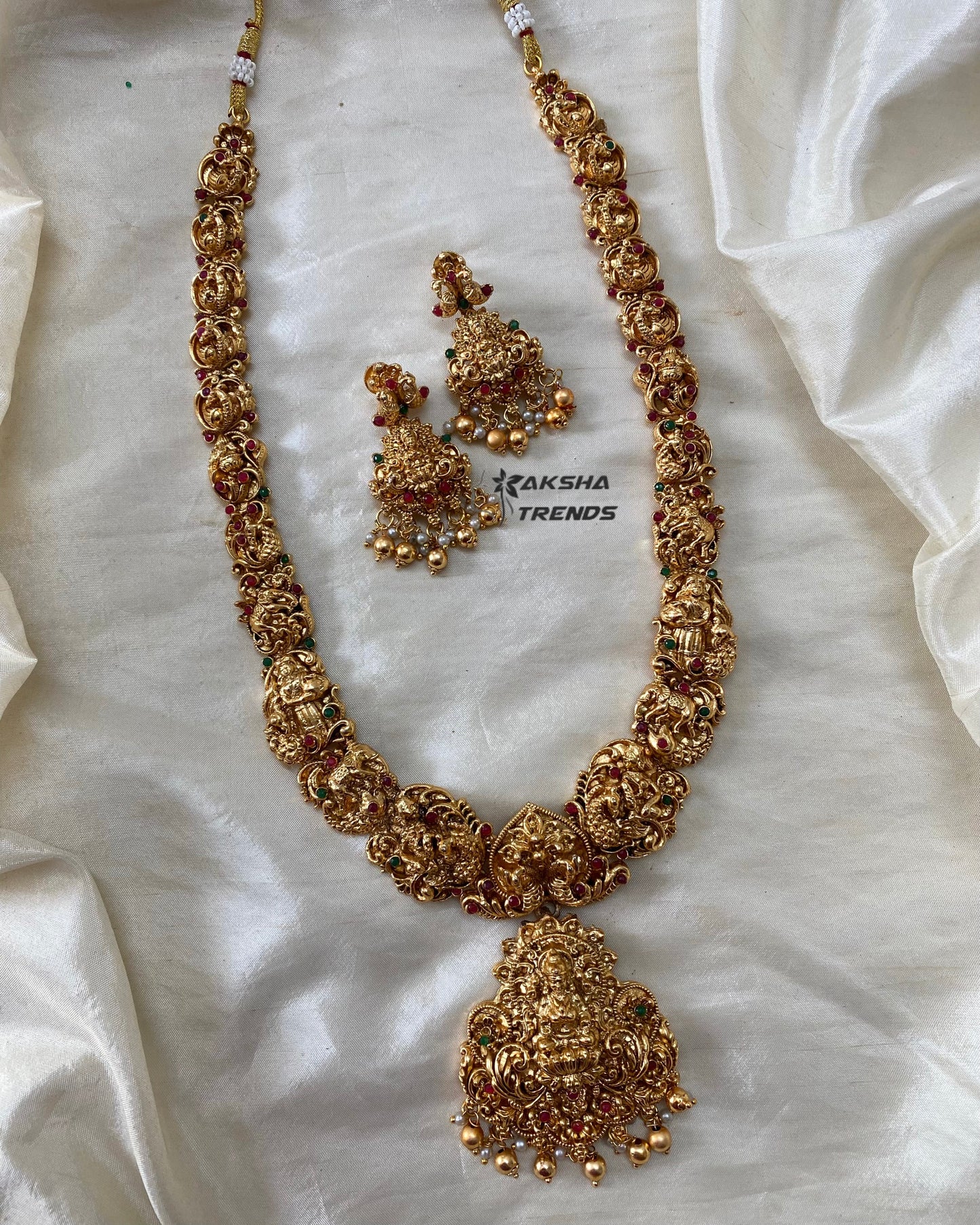 Nagas Temple bridal haram -Gold Aksha Trends