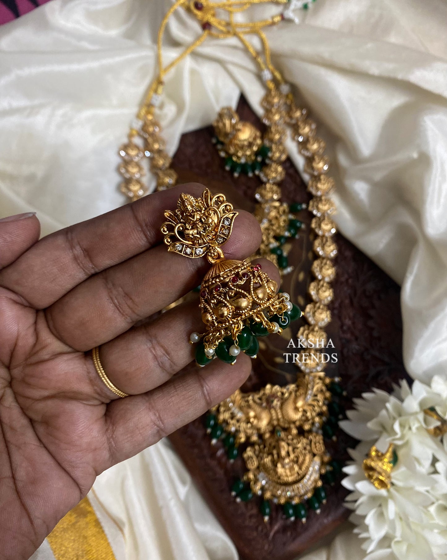 Nagas Temple Bridal Combos -Green Aksha Trends