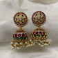 Bridal kempu Jhumkas Aksha Trends