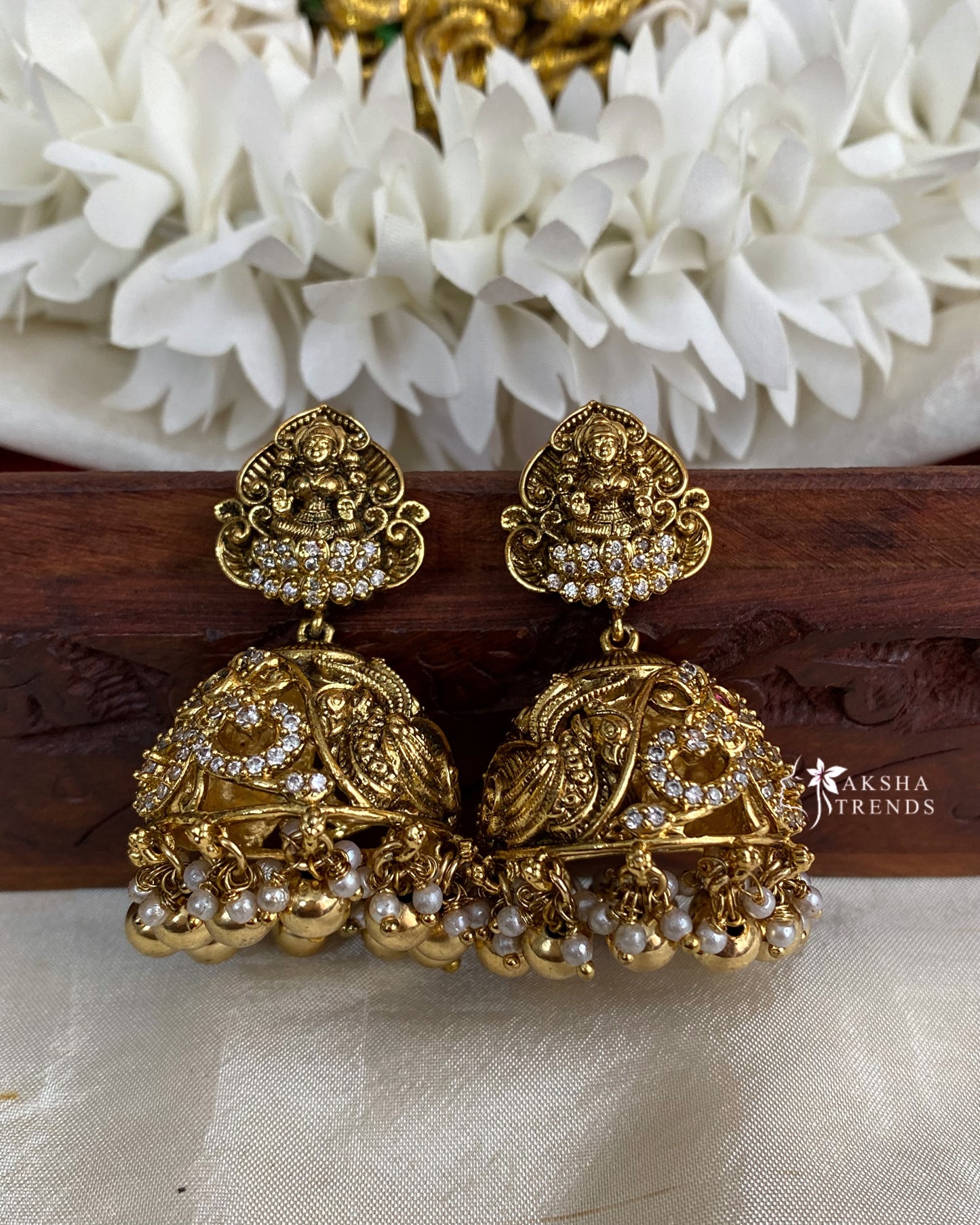 Bridal Nagas Jhumkas -Gold Aksha Trends