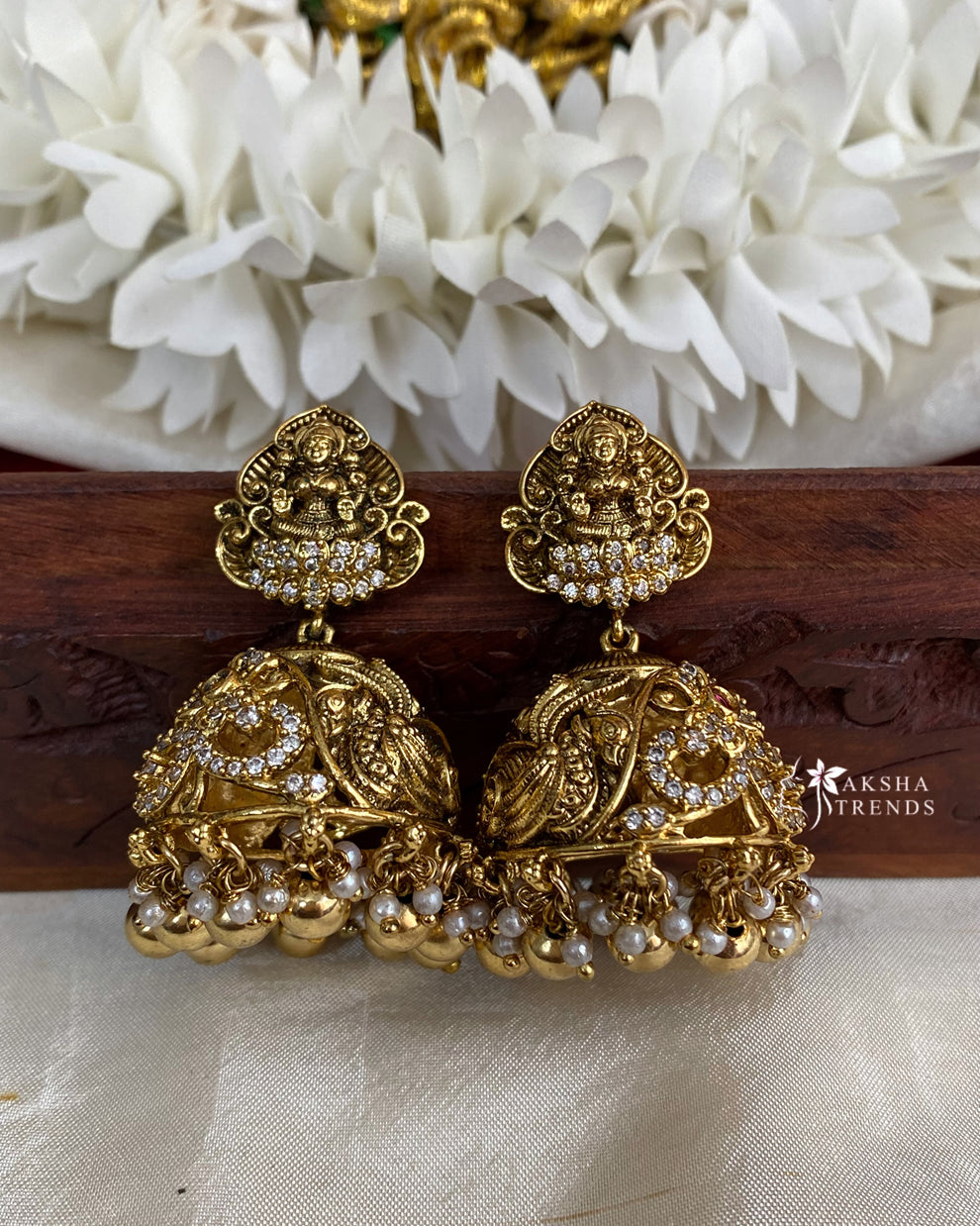 Bridal Nagas Jhumkas -Gold Aksha Trends 