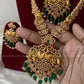 Peacock stone bridal combo -Green Aksha Trends