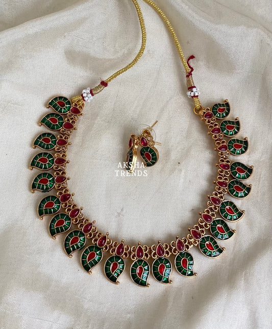 Palakka Necklace Antique Aksha Trends