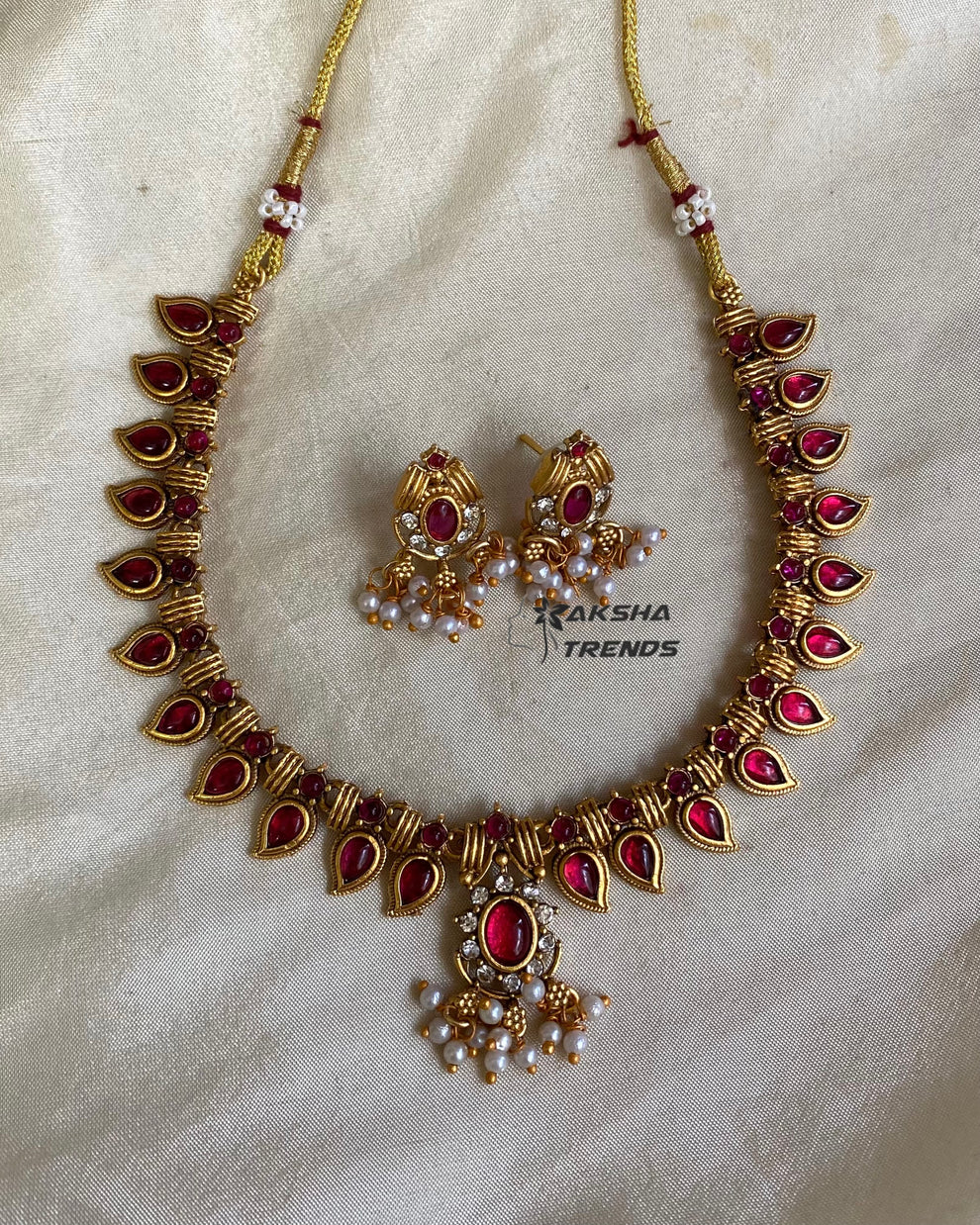 Antique Palakka Necklace Aksha Trends 