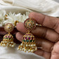 Bridal kempu Jhumkas Aksha Trends