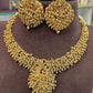 Cluster bead necklace-premium brassgold Aksha Trends