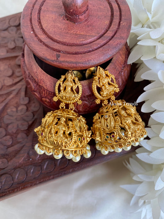 Premium golden jhumkas Aksha Trends