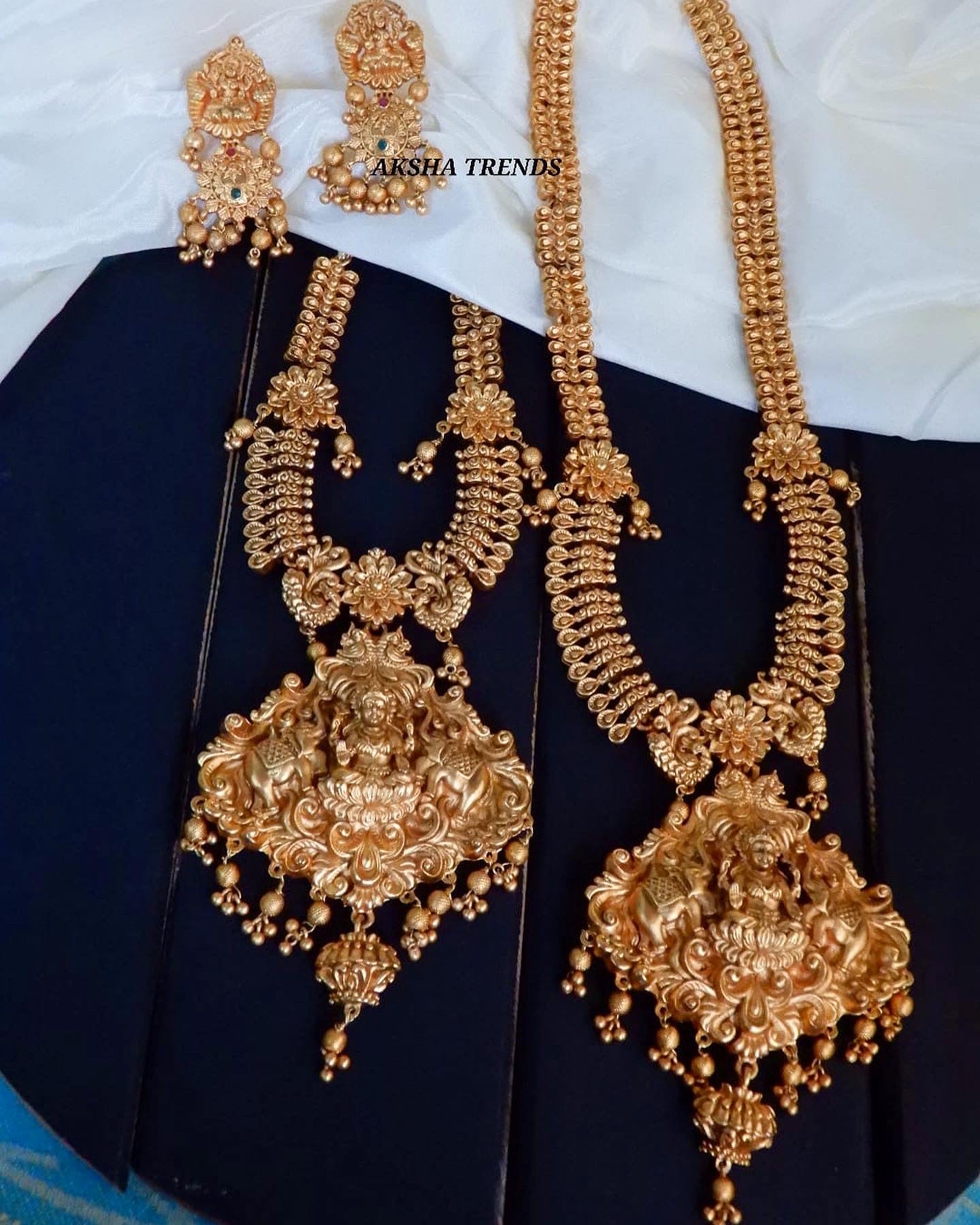 Heavy lakshmi dollar bridal combo Aksha Trends