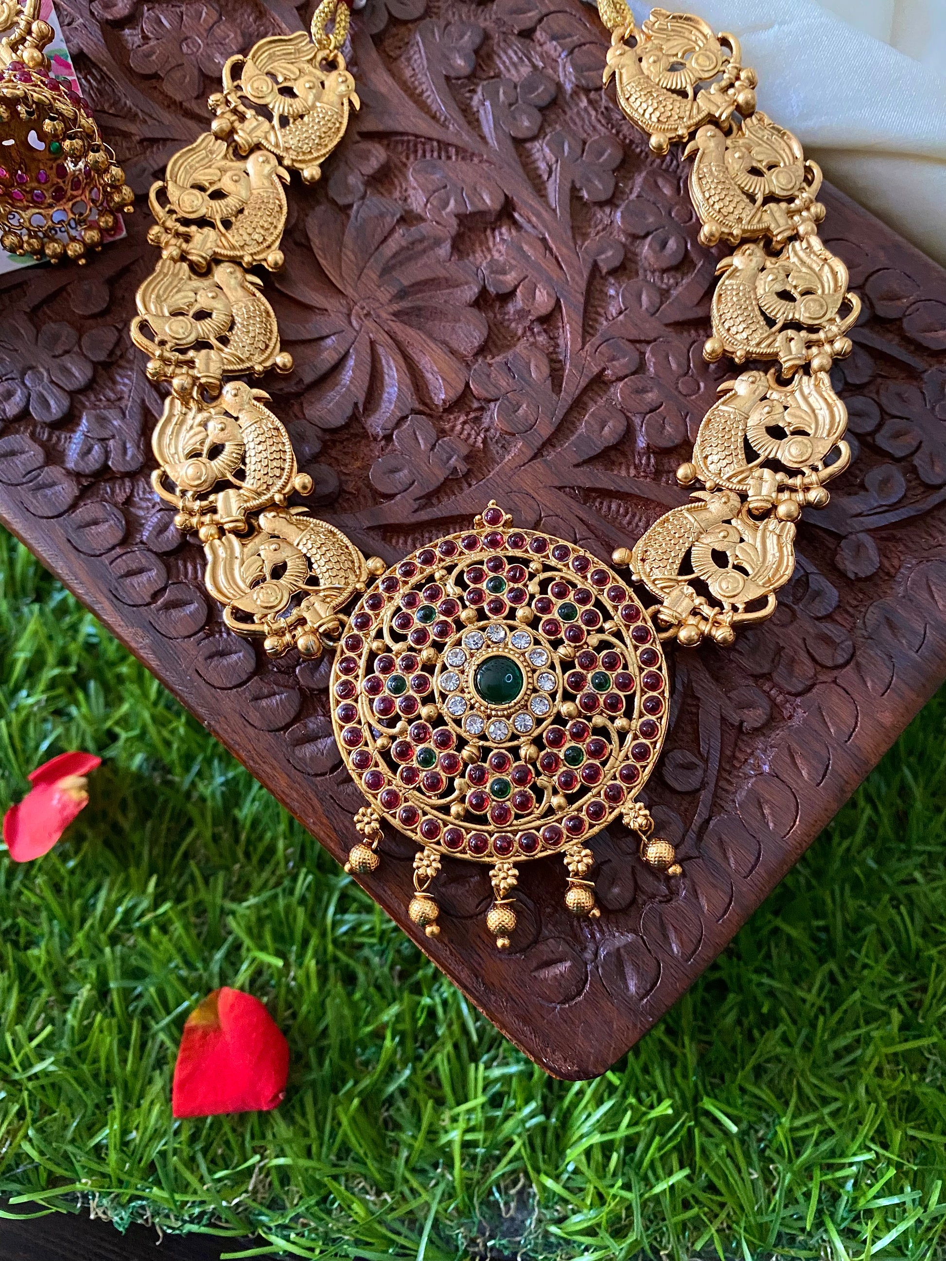 Antique peacock necklace Aksha Trends