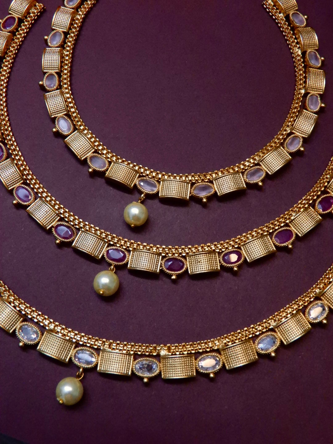 Goldplated AD necklace Aksha Trends