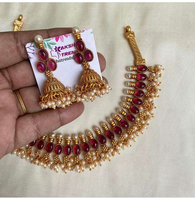 Kundan brass guttapusulu Ruby Aksha Trends