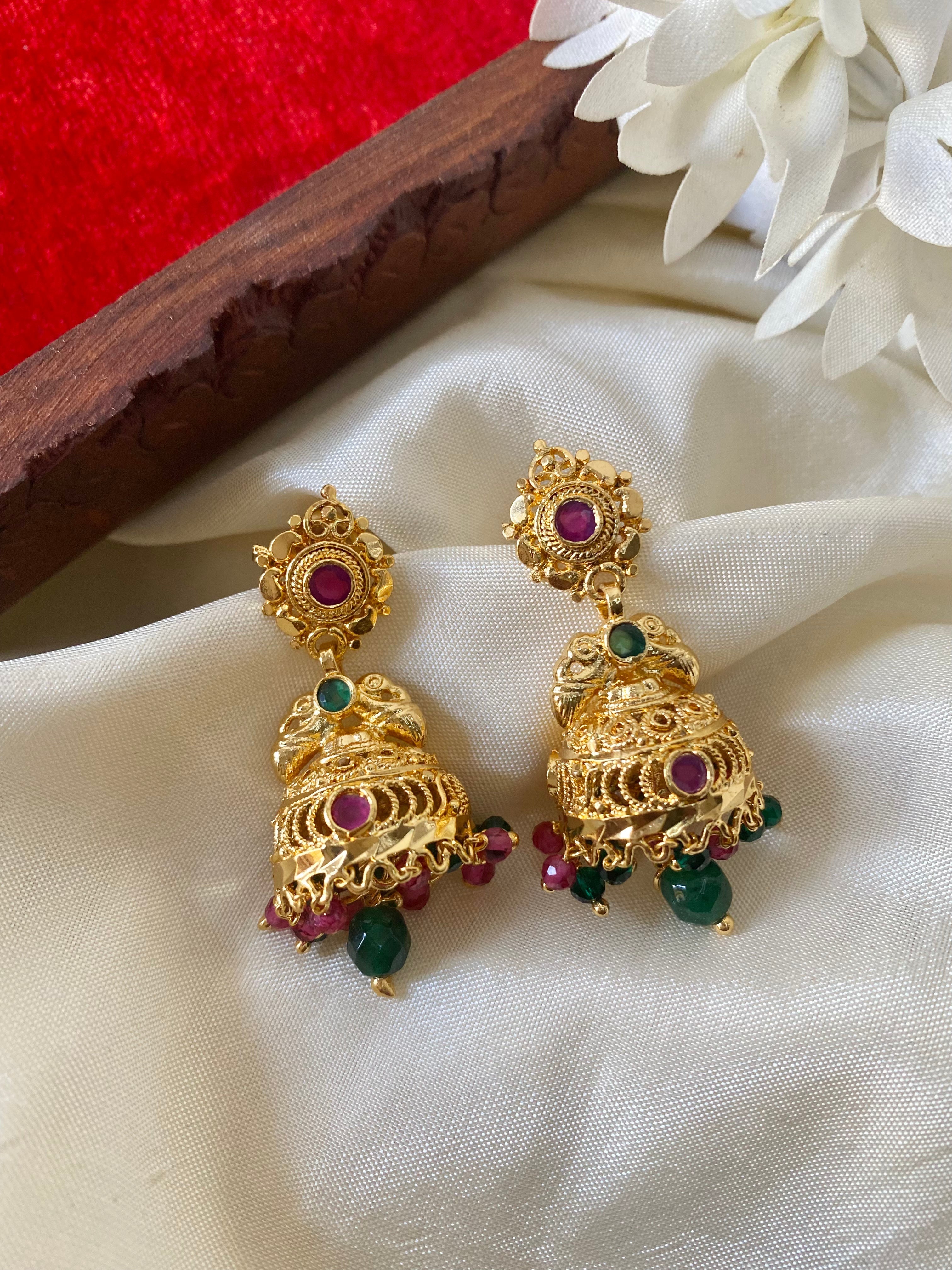 Daily Wear 1gm Gold Plated Studs for Girls | Parakkat Jewels