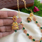 Goldplated premium emerald necklace Aksha Trends