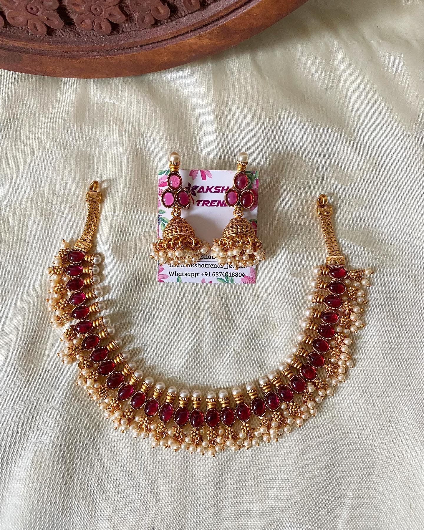 Kundan brass guttapusulu Ruby Aksha Trends