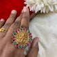 Golden lakshmi kemp finger rings Aksha Trends